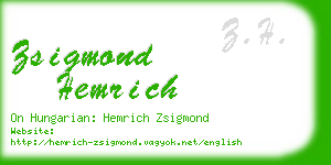 zsigmond hemrich business card